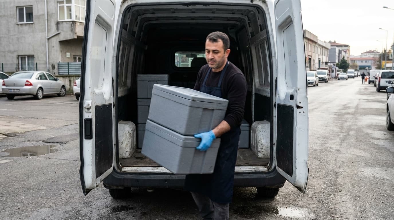 Servis aracına yükleme ve teslimat